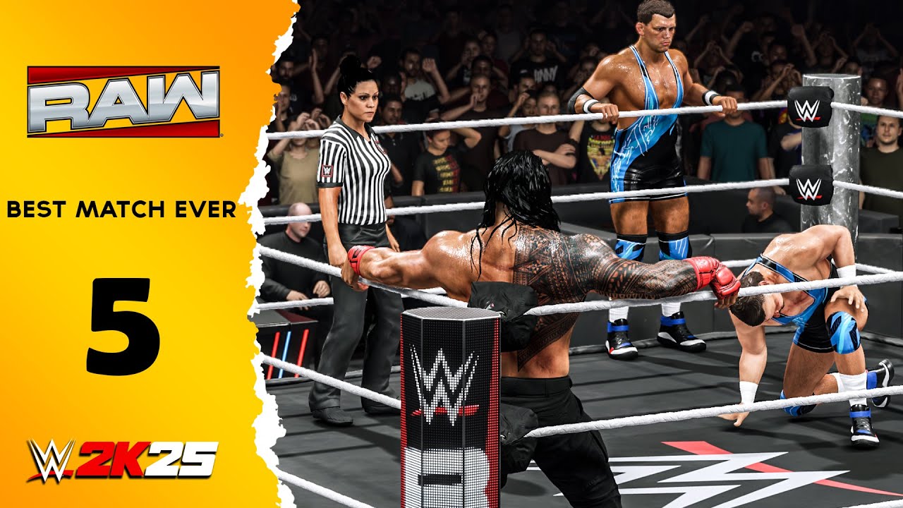 Roman Reigns vs Creed Brothers Handicap One on Two Tag FULL Match | WWE 2K25 | RAW Louisville, KY