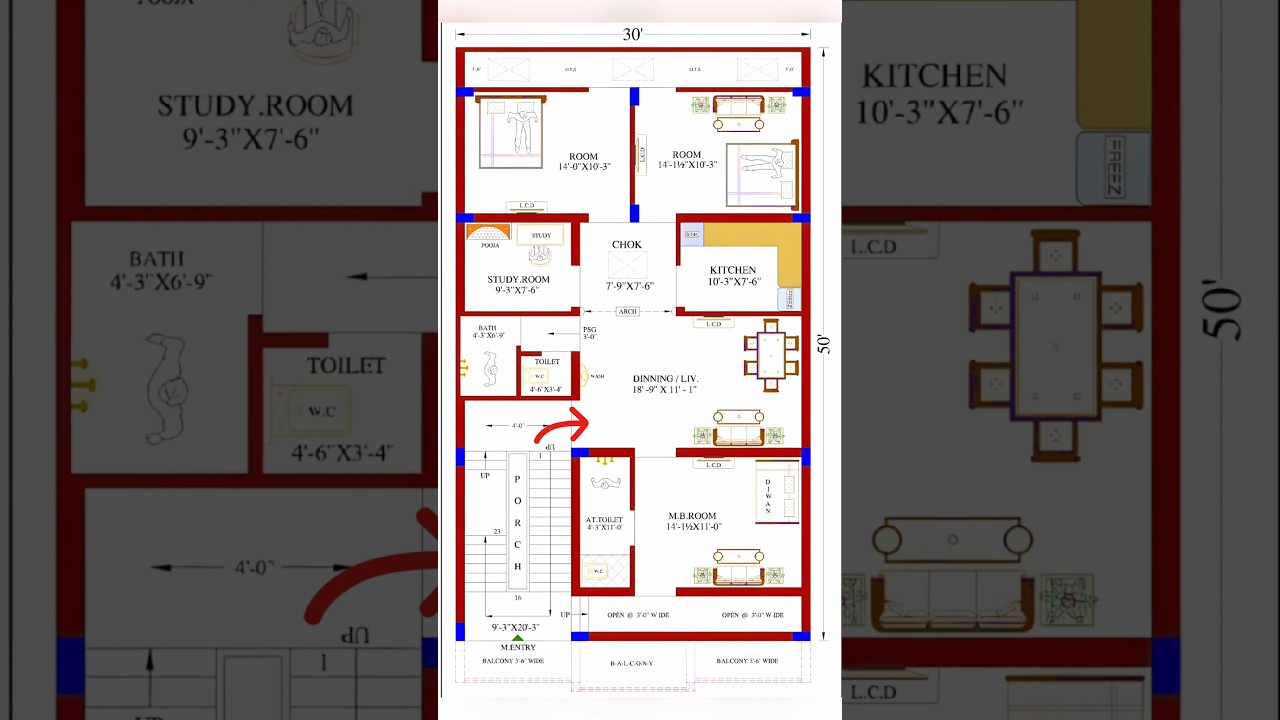 30x50 house plans 🤩🏠 #housedesign #houseplan #homedesign #shorts #architecture #house #floorplan