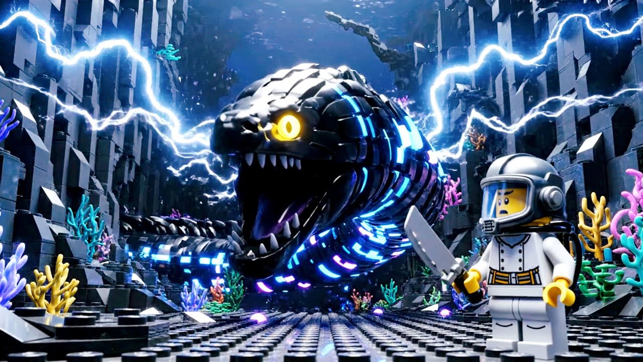 LEGO Deep Sea Hunt ⚡ Abyssal Demon Electric Eel • Epic LEGO Animation
