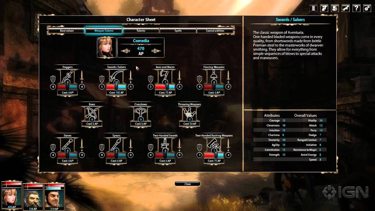 Blackguards - Progression system