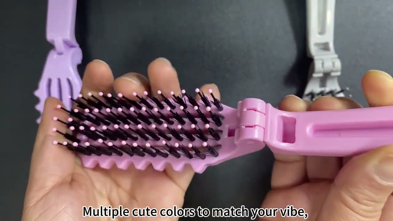 Collapsable Portable Pocket Hair Brush—tangle free, travel ready