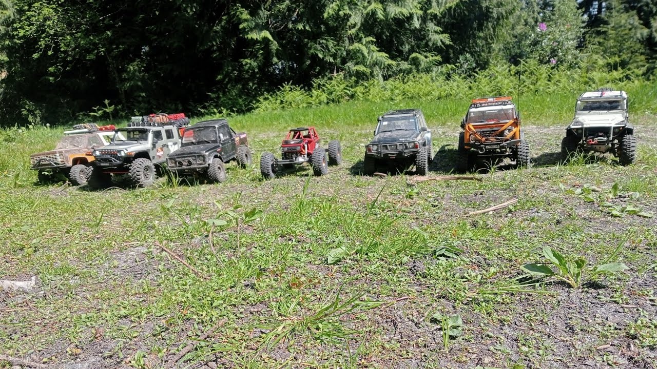 Rc crawlers trail at shuter hill with EastDevonRC crew,cross RCjr6 6x6 