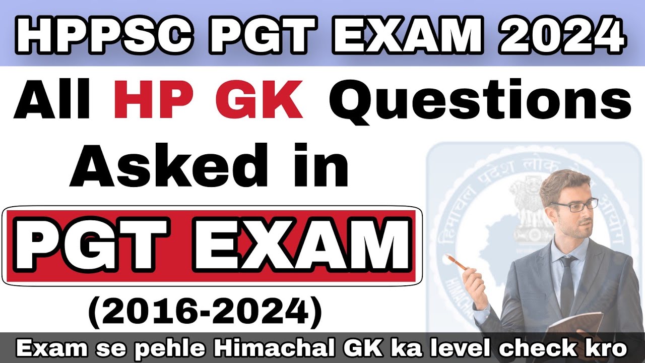 All HP GK Questions Asked in PGT Exam | 2016-2024 | HPPSC PGT Preparation