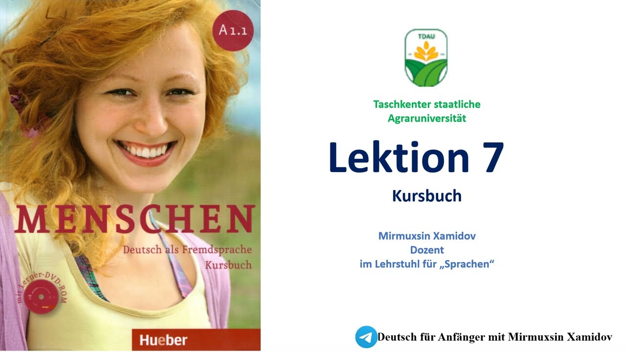 7  Lektion Menschen A1 1 Kursbuch