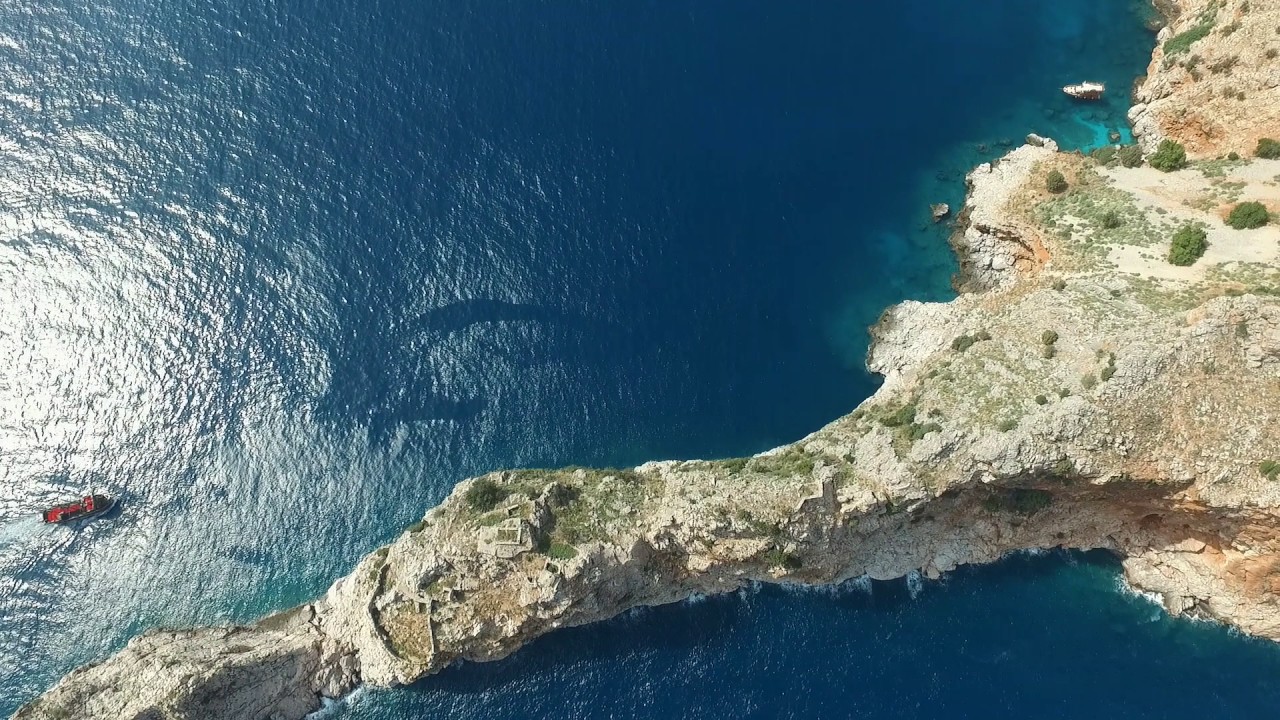 Алания Турция крепость Кале с высоты птичьего полета  Alanya Turkey Kalesi fortress