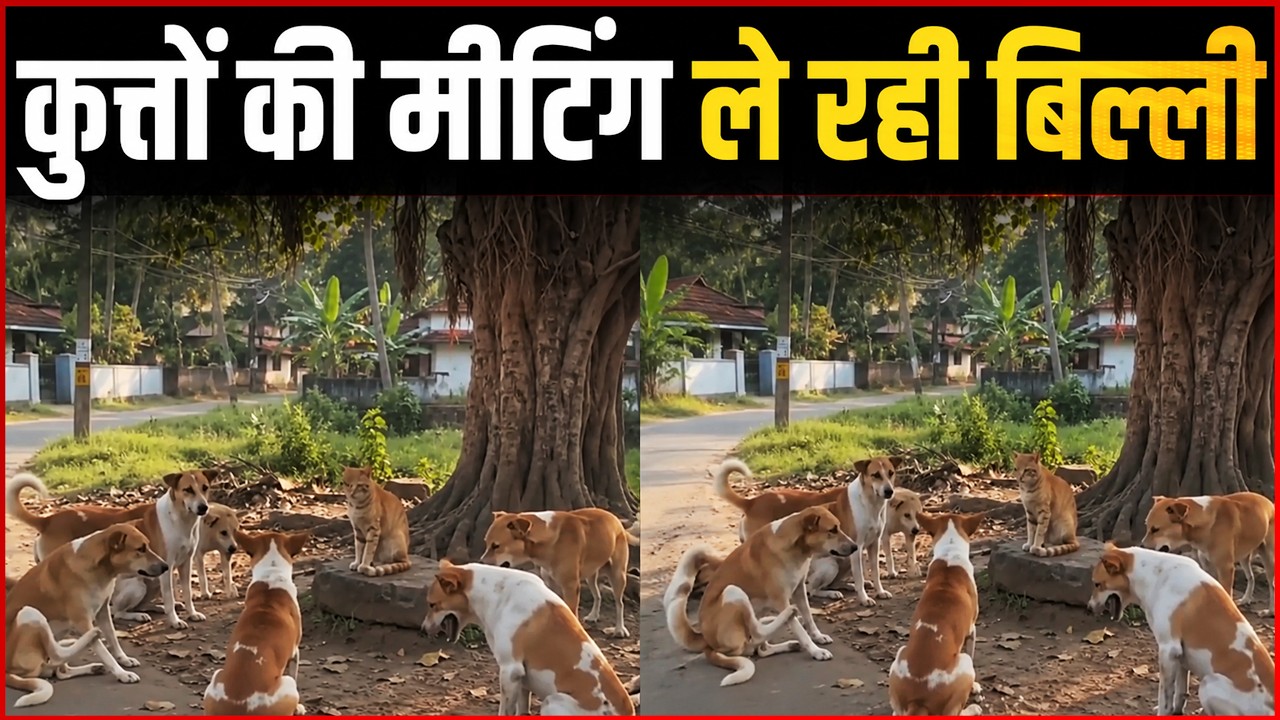 Cat Holds A Meeting With Dozens Of Dogs | Viral Video