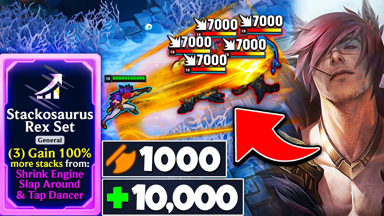 Stackosaurus Rex Sett: 7,000 True Damage W One-Shots | ARAM Mayhem