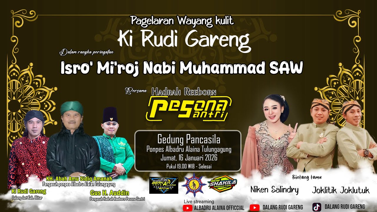 LIVE Pagelaran wayang kulit ki Rudi Gareng BT Niken salindry & Joklitik Joklutuk | Pesona Santri