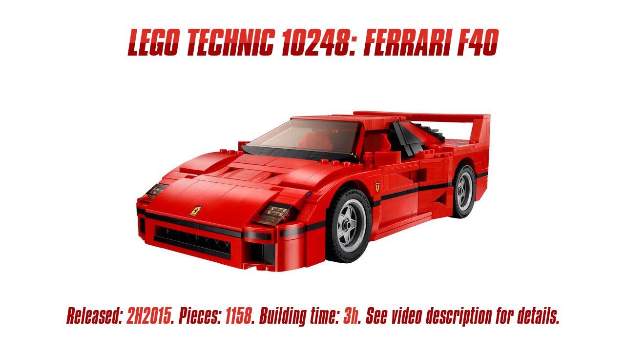 'Lego 10248: Ferrari F40' Unboxing, Speed Build & Review