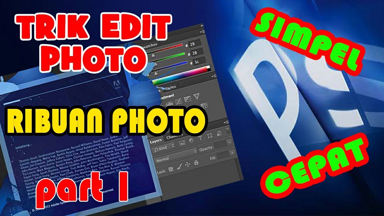 (PART I) Trik Edit Ribuan Foto Dengan Photoshop CS6 (Croping & Penambahan Tulisan/Orto Pd Foto)