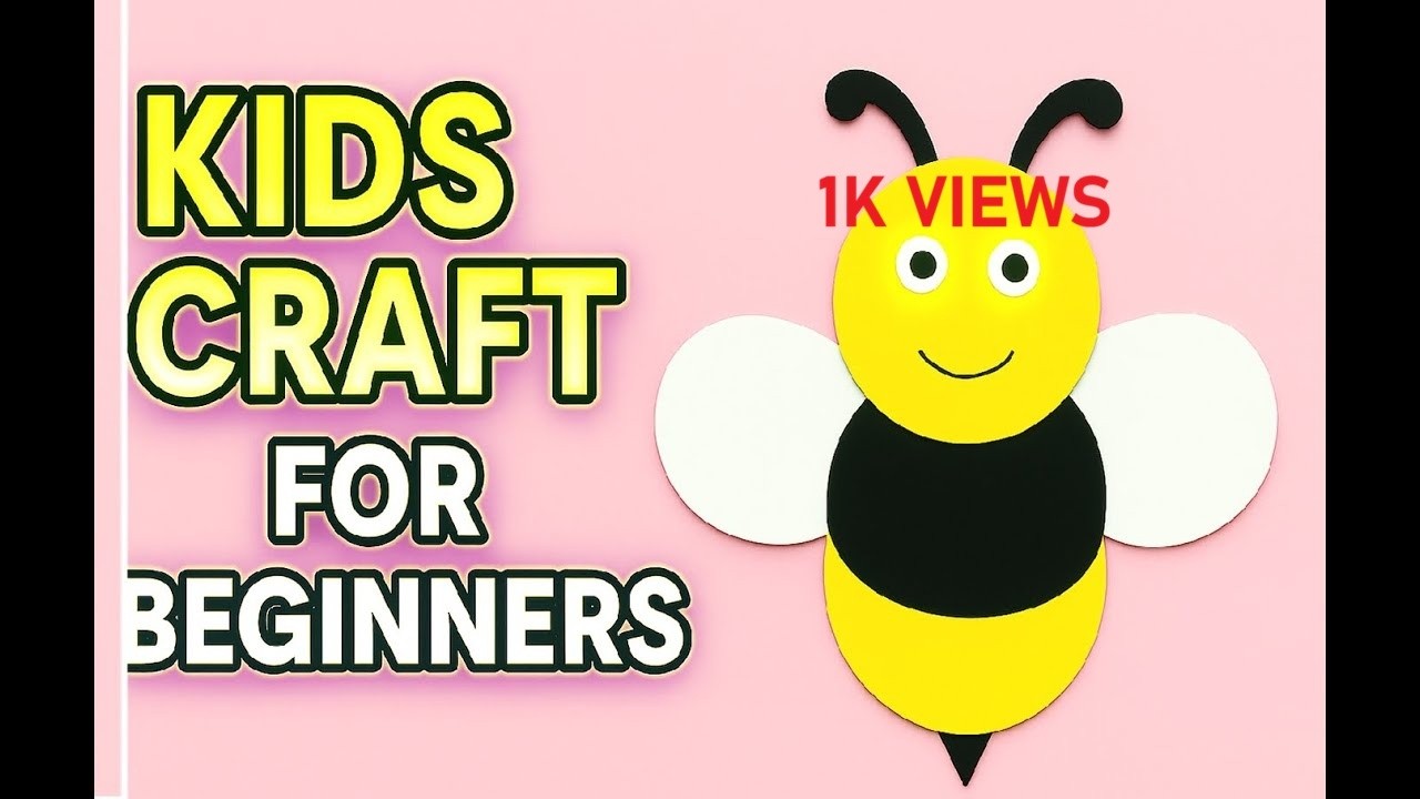 Kids Craft for Beginners  Easy Bee Paper Craft Idea  DIY Craft for Kids