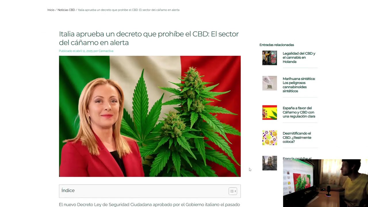 Italia prohibe el CBD (Cannactiva)