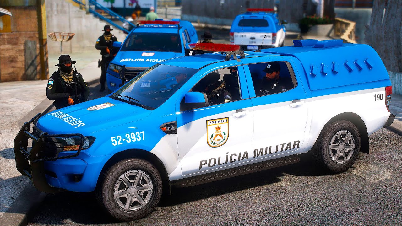CONFRONTO + DISPAROS DENTRO DA FAVELA PMERJ | GTA 5 POLICIAL