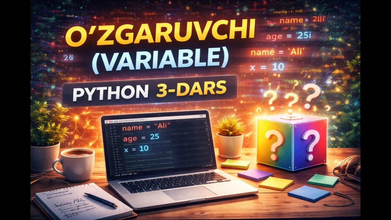 O‘zgaruvchi (Variable) nima? | Python 3-dars
