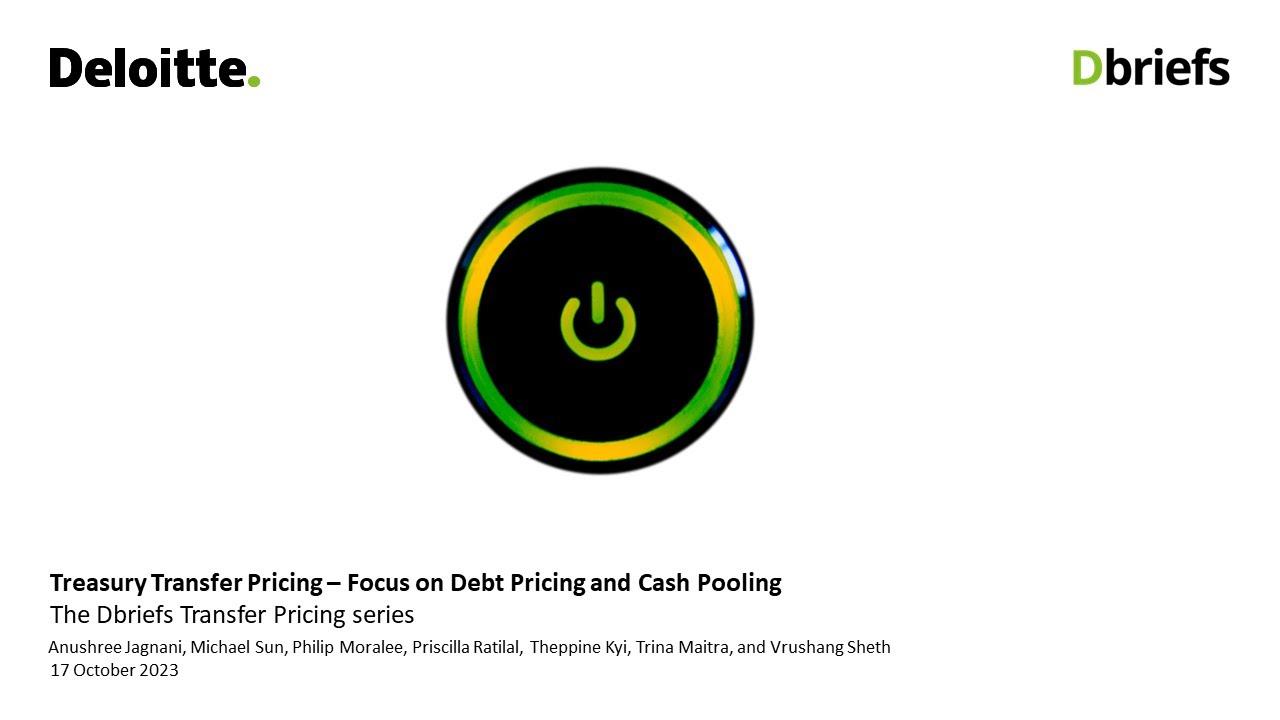 Treasury Transfer Pricing – Debt Pricing and Cash Pooling