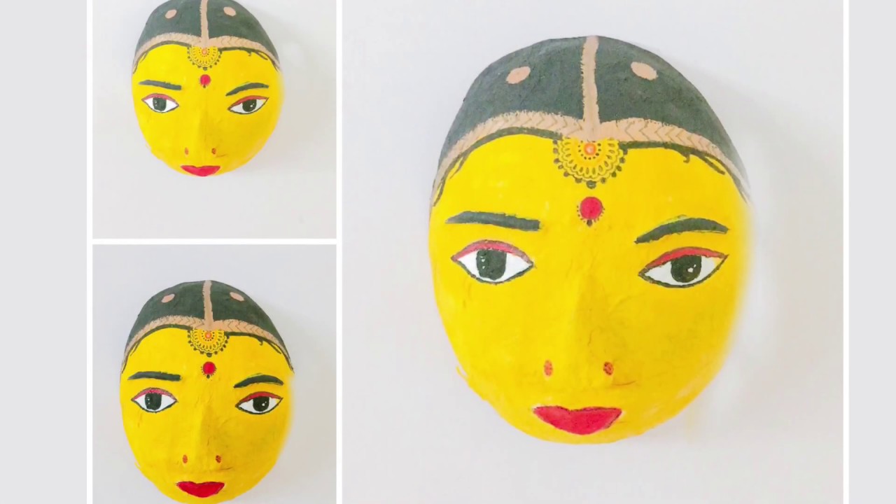 Paper Mache Mask | Home Decor Idea using balloon | Beautiful mask from paper mache