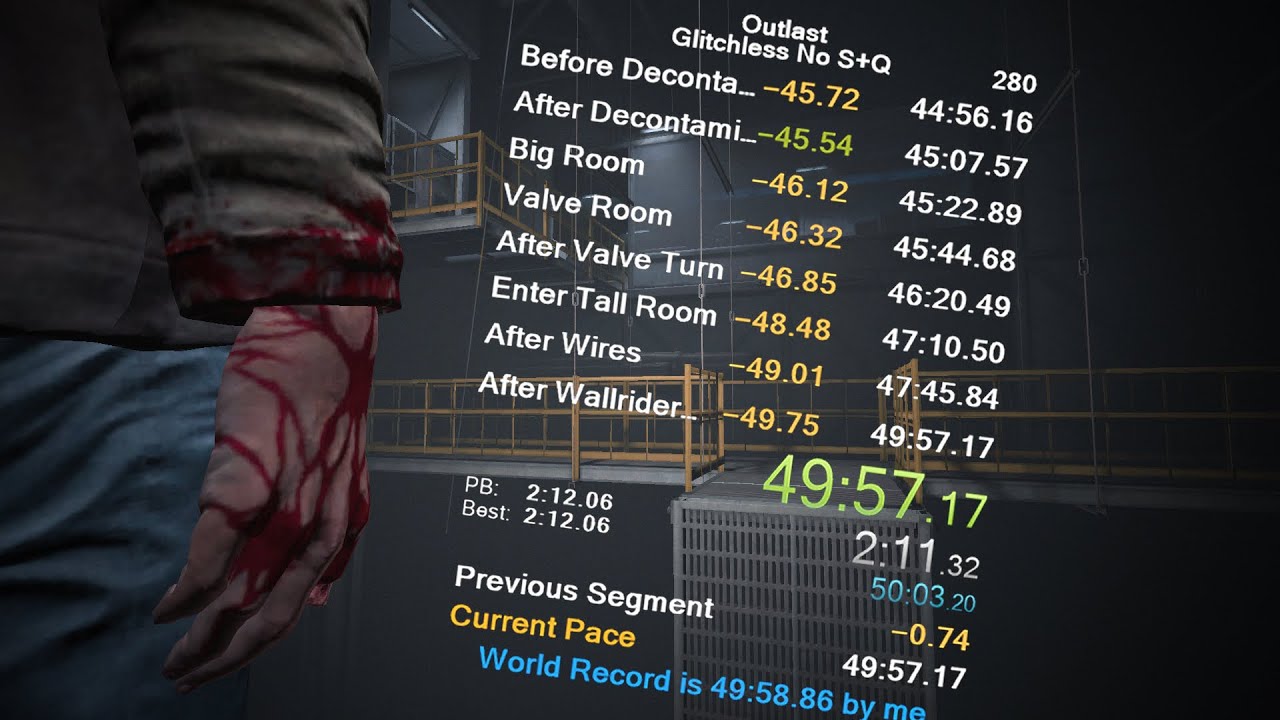 Outlast Glitchless Speedrun 49:57.17 (World Record)