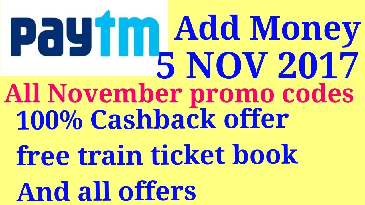November Paytm Add Money Promo Codes||All Paytm latest promo codes 5 Nov 2017||By Frasto Tech