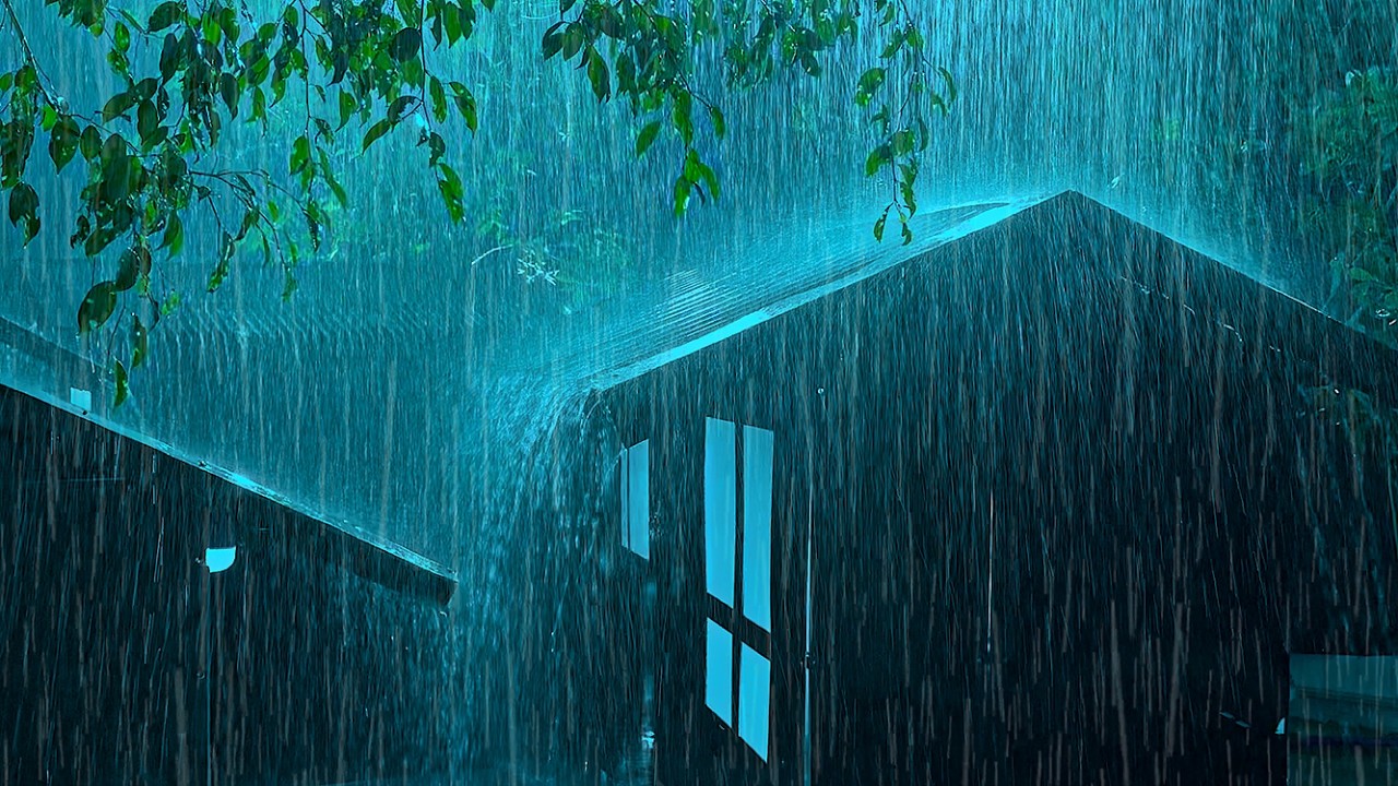 No Ads Rain Sounds for Sleeping – Heavy Rainstorm Sounds with Thunder for Deep Rest