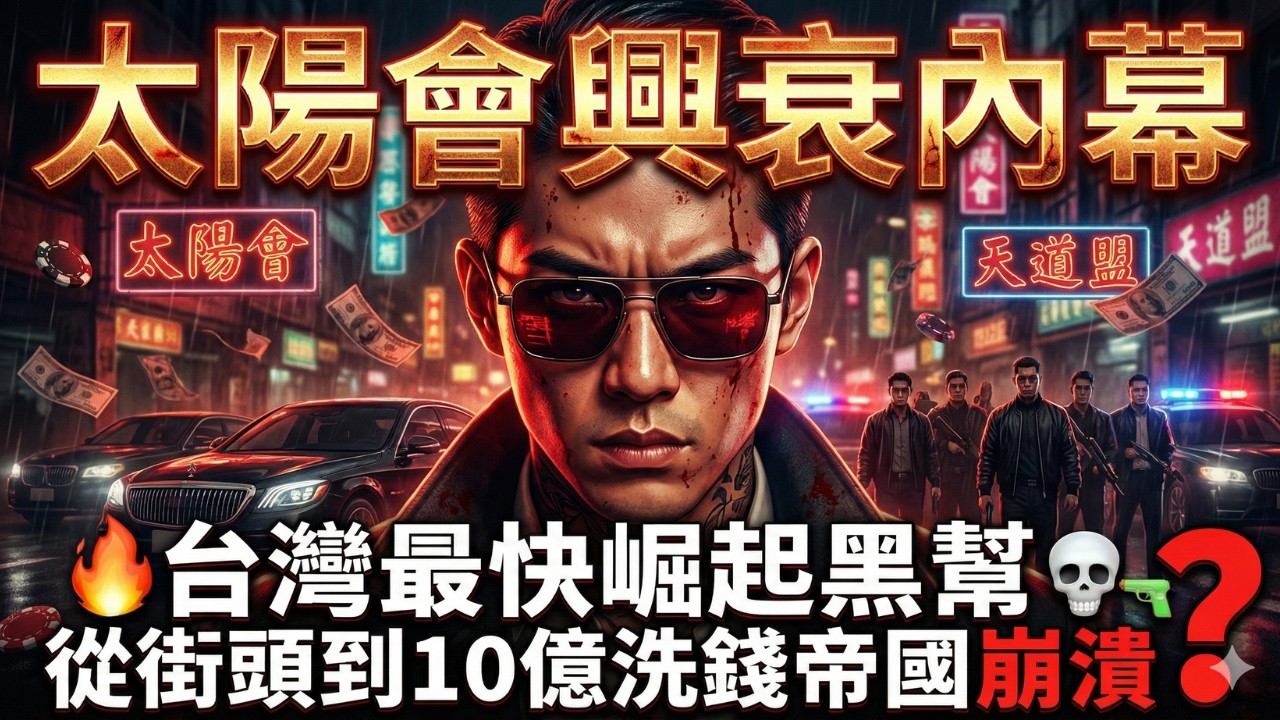 太陽會興衰內幕！台灣新興黑幫如何快速崛起與沒落？｜震撼黑道故事