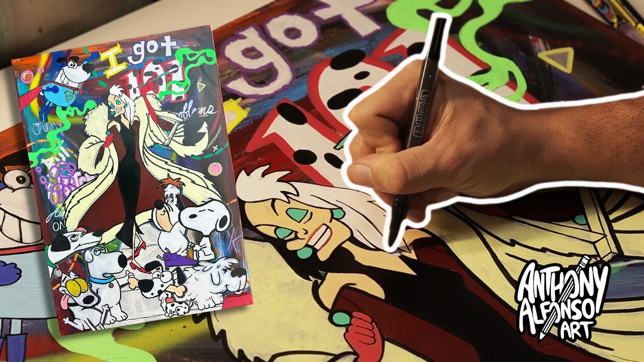 101 Dalmatians painting - Anthony Alfonso Art