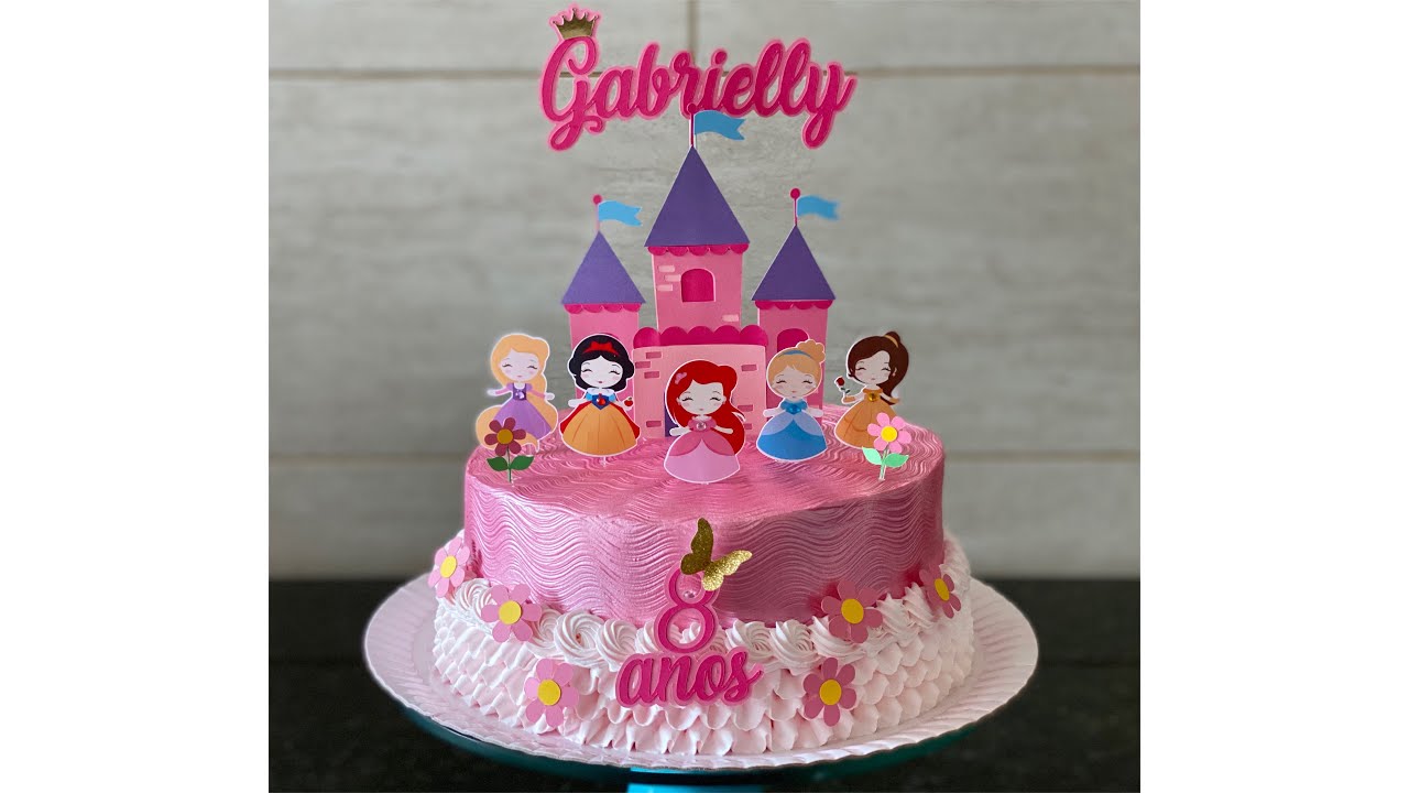 BOLO GLOW CAKE DAS PRINCESAS