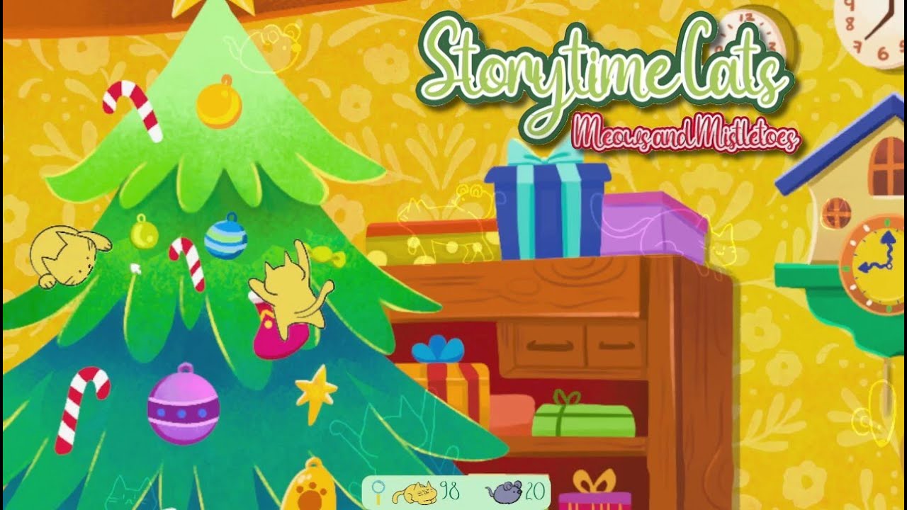Storytime Cats - Meows and Mistletoes demo (timelapse)