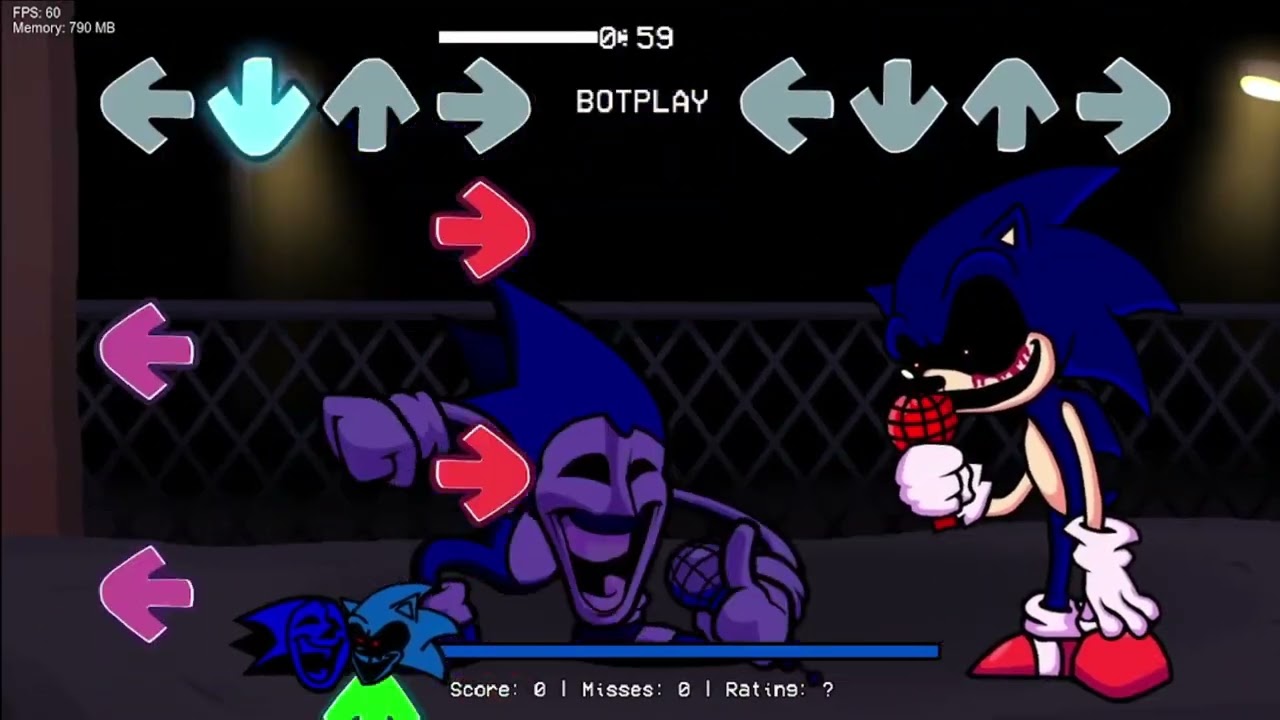 FNF Nerves but Majin sonic and Sonic exe