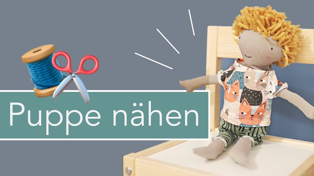 Puppe Kalle n&auml;hen mit kostenlosem Schnittmuster!