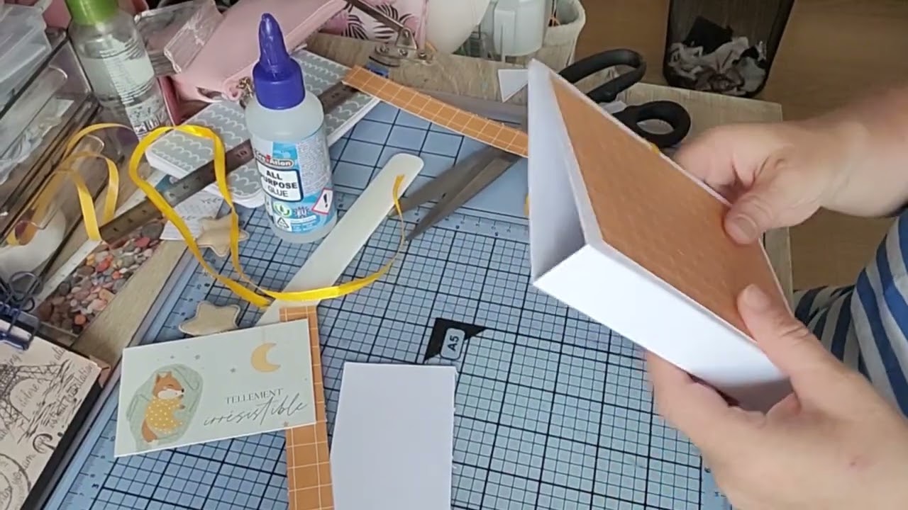 Tuto  de boîte livre pour  cartes  étapes  BÉBÉ 🚼 #débutant #cadeau 