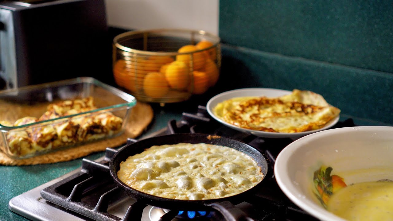 Cheese Blintzes Recipe, Cheese-Filled Crepes. These are way better than the Trader Joe's ones.