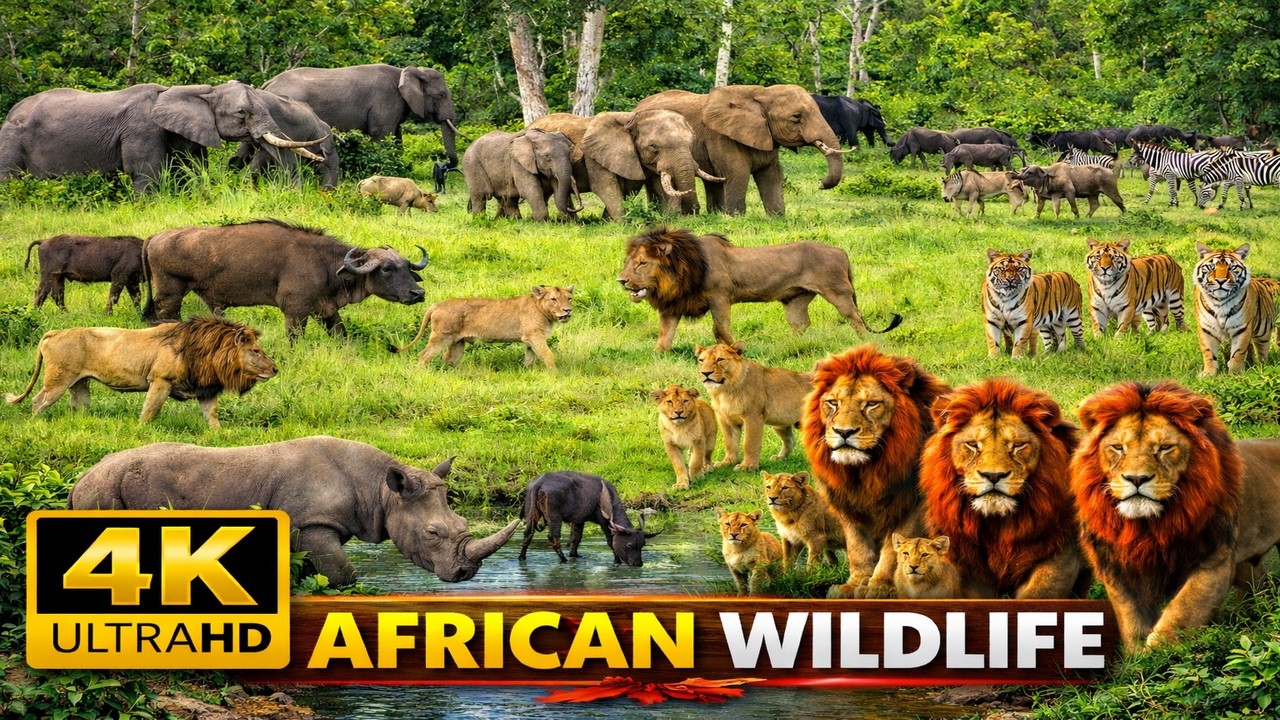 4K African Wildlife Maasai Mara National Reserve, Africa – Scenic Safari Film With African Music