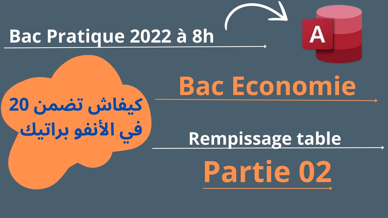 Partie 02 Correction bac pratique informatique 2022 (bac Economie et Gestion) :Gestion Restaurant