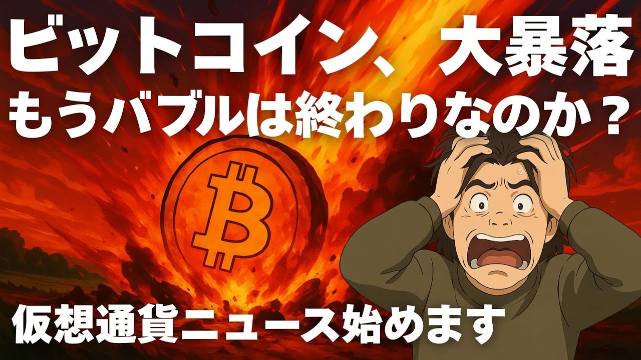 クリプト投資家が解説。ビットコイン大暴落でバブル終了？今後のBTCはどうなる？今、期待のプロジェクトも紹介します！