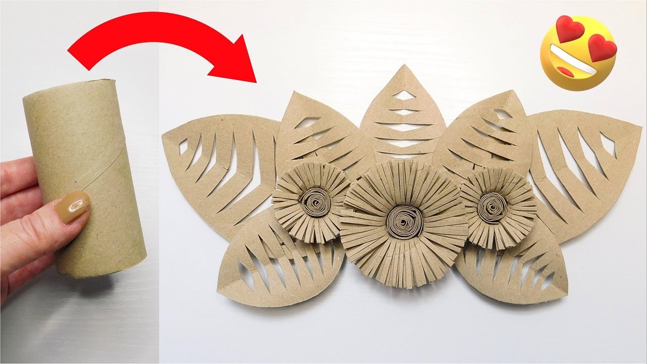 You Only Need a Few Toilet Paper Rolls 🧻 Easy Wall Decoration DIY Idea 🌼 Smart Recycling Craft