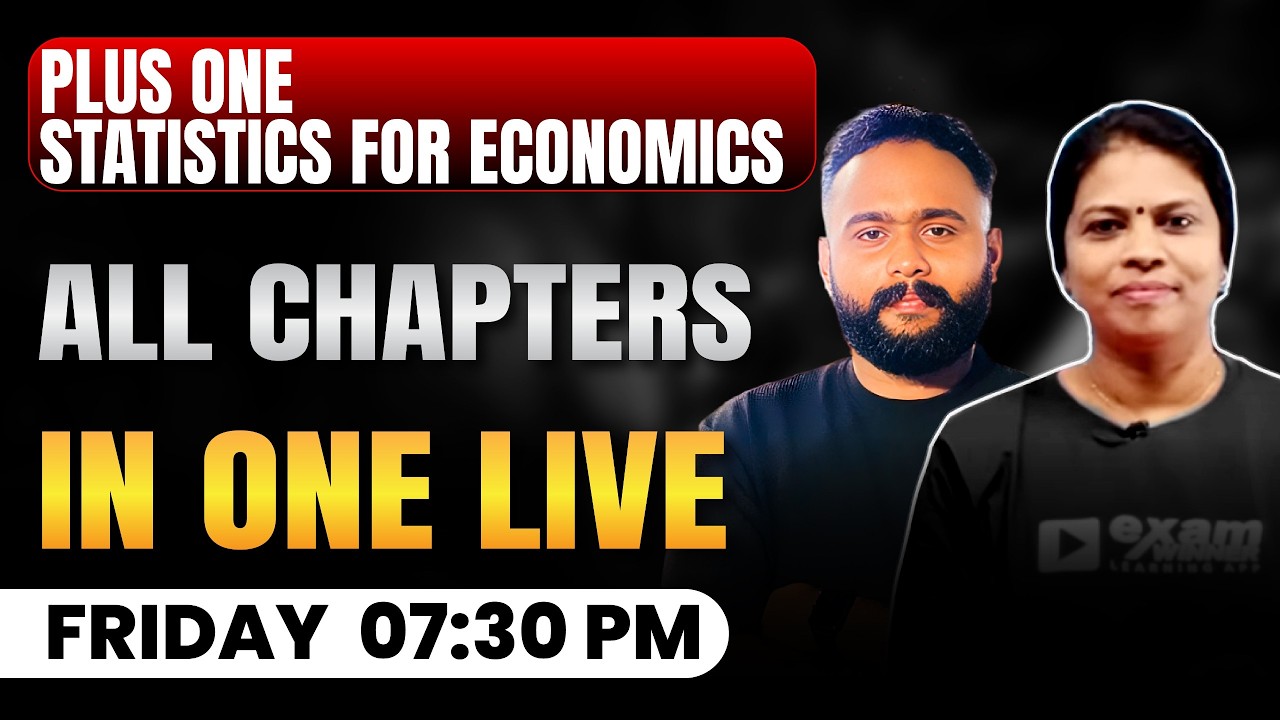 Plus One Model Exam Economics | Statistics for Economics | Part 1 | All Chapters | Exam Winner