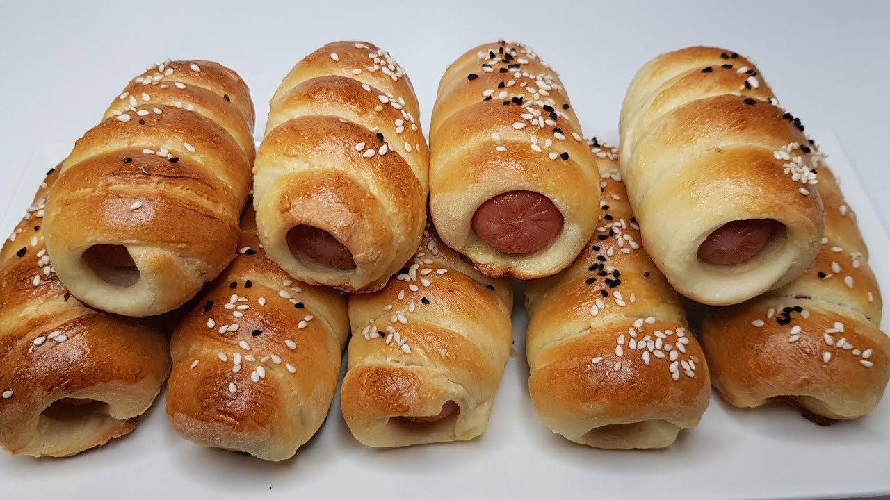 Yupyumuşaq Dadlı Sosisli Bulkanın hazırlanması/Sausages in dough/Сосиски в тесте