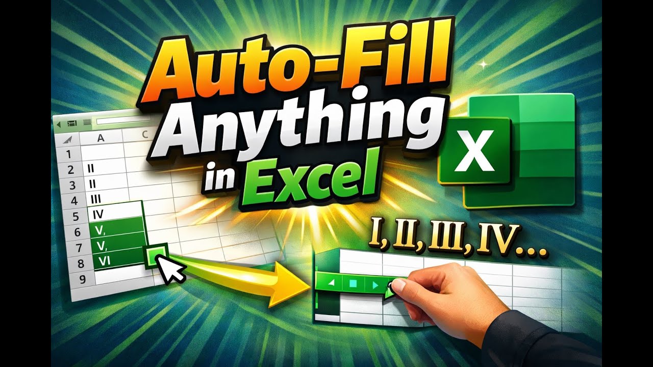 How to Create Custom Lists and Use with Fill Handle in Excel #excelwithbrainbell #excel