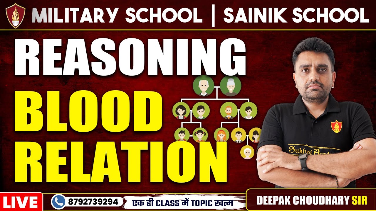 Reasoning Class *Blood Relation* | Sainik School Online Classes | Sainik School Coaching