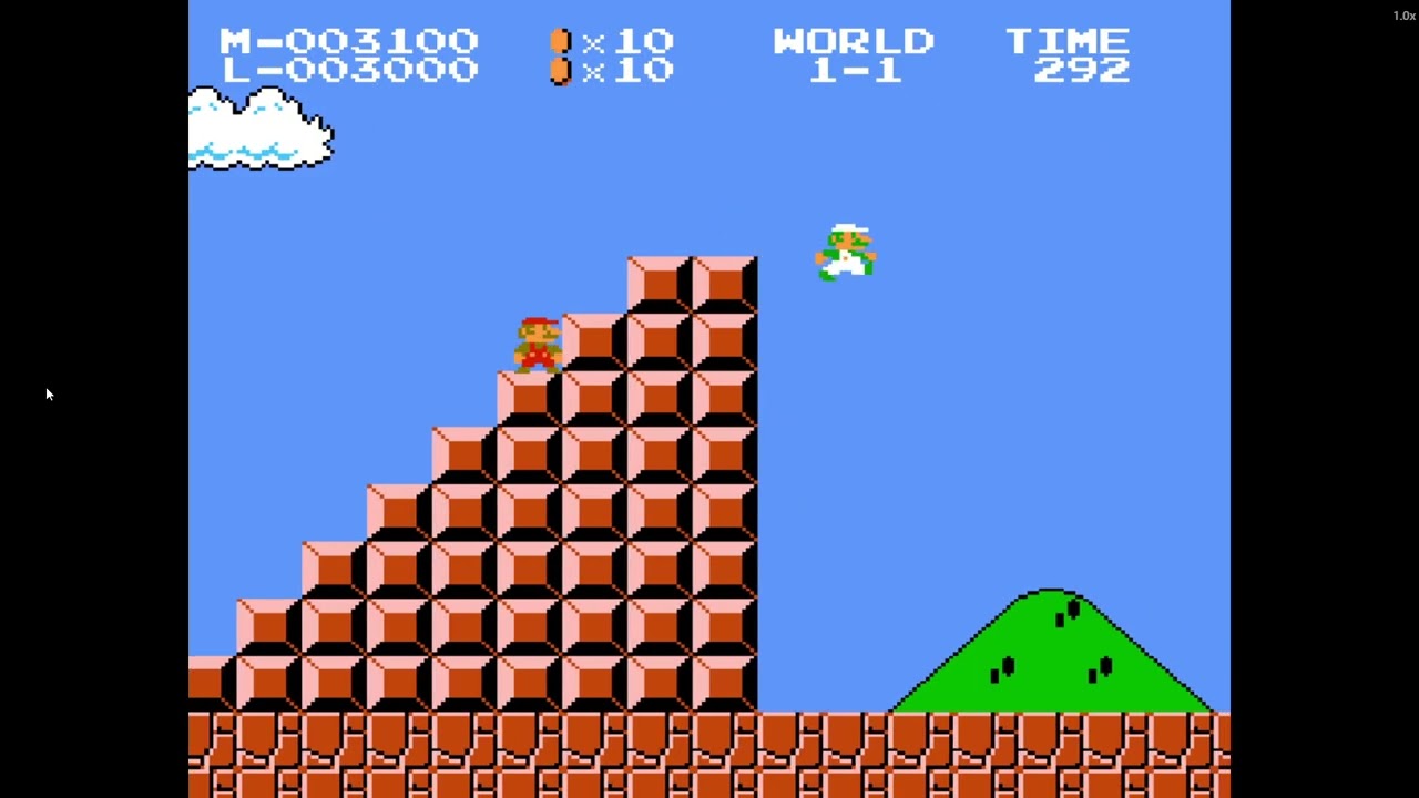 SUPER MARIO BROS.  TWO PLAYER HACK Gameplay Read Description