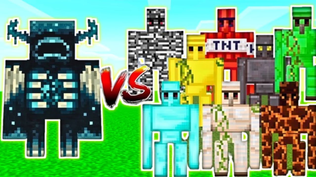 Warden vs All Golems 😈🔥 Ultimate Minecraft Battle 💀⚔️ #minecraft #battle 