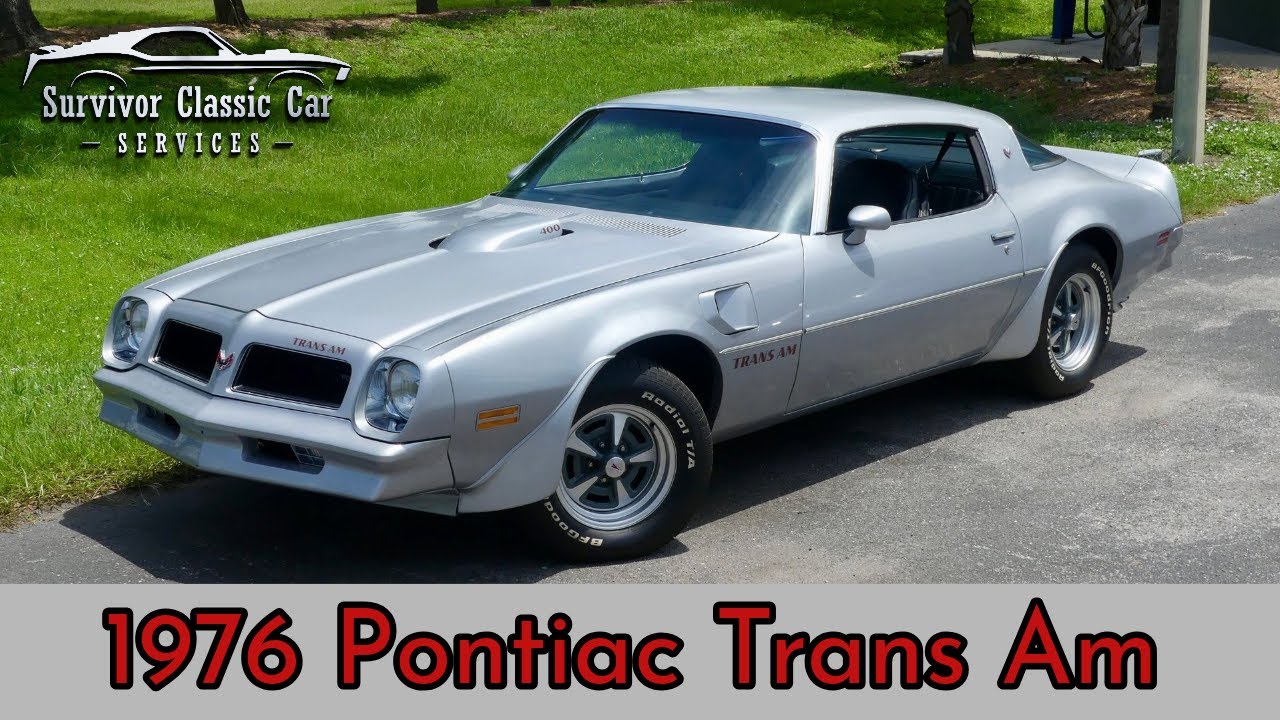 1976 Pontiac Trans Am 400 V8, 4 speed manual for sale Survivor Classic Cars Muscle Car Tampa