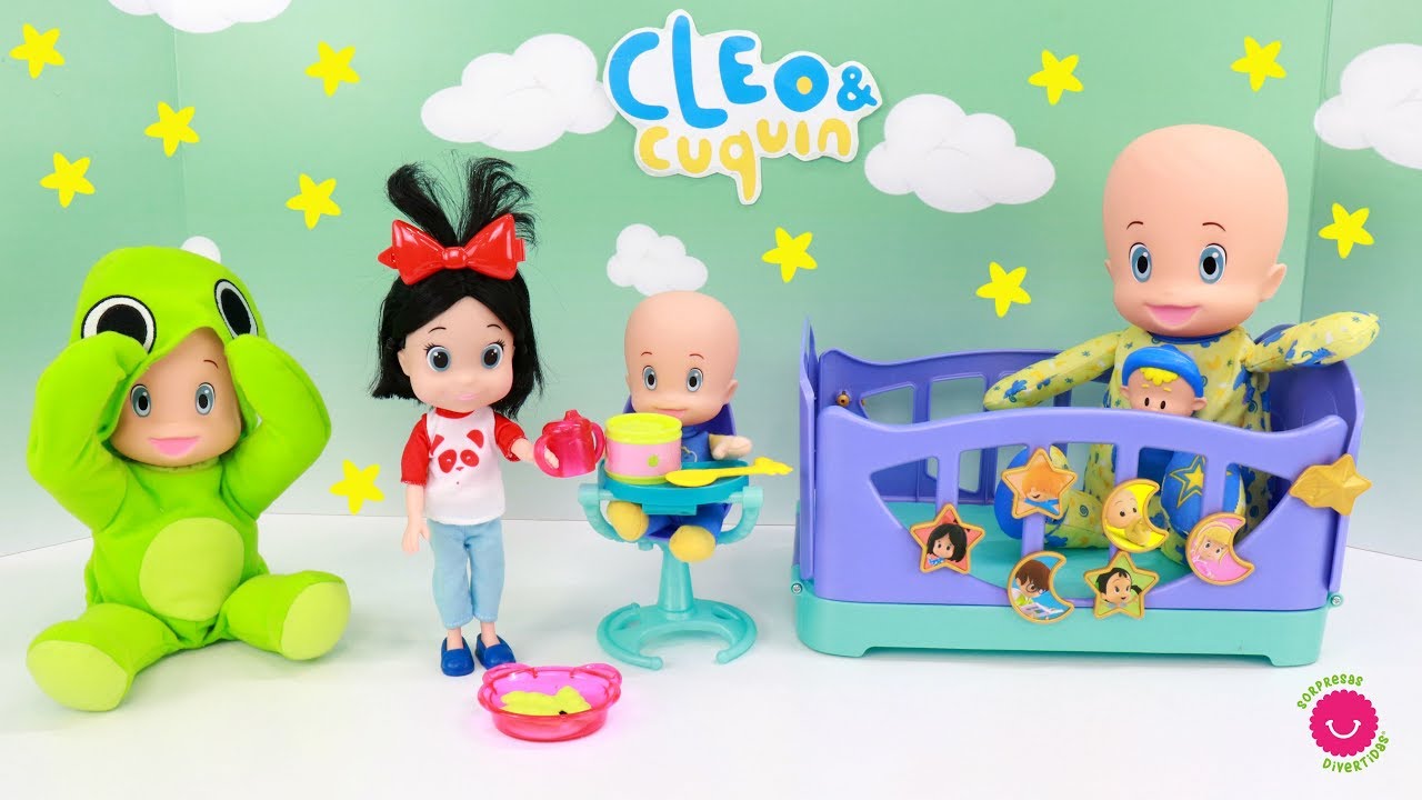 ¡El bebé Cuquín no quiere dormir! Juguetes de la serie Cleo y Cuquín