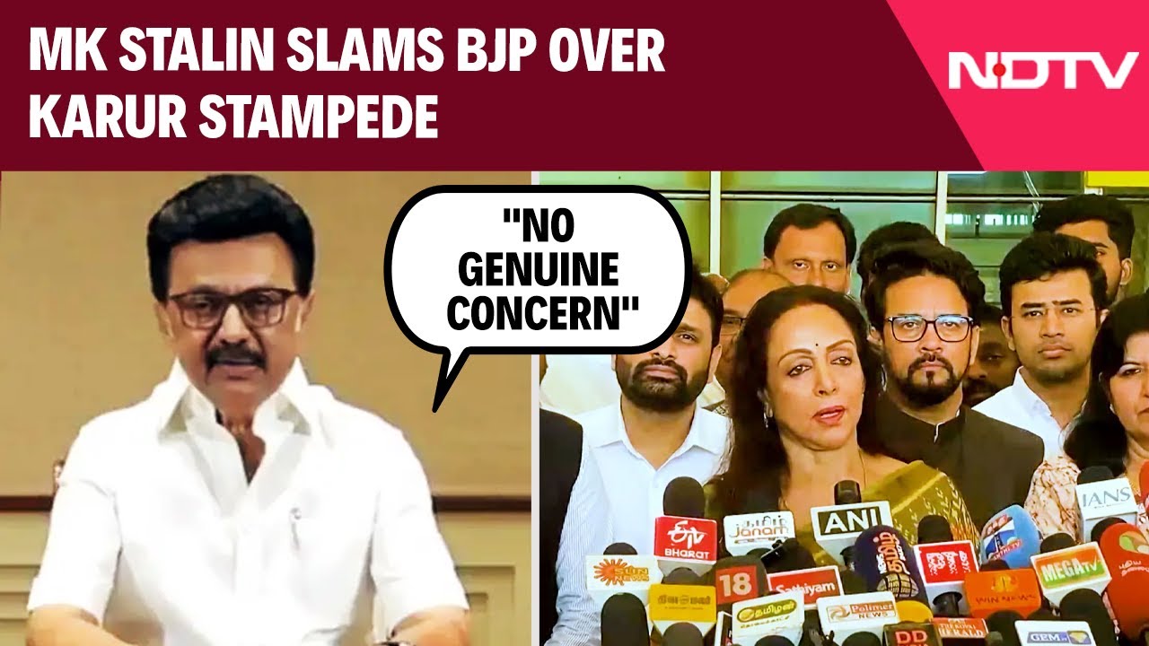 TVK Karur Stampede | Chief Minister MK Stalin Slams BJP For "No Genuine Concern" Over Karur Stampede
