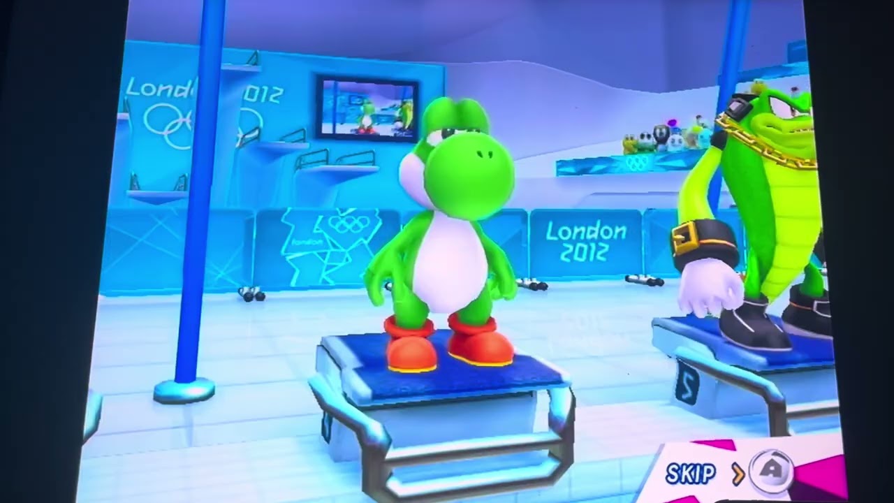 Mario and Sonic At The London 2012 Olympic Games (Wii) Random events with Yoshi 