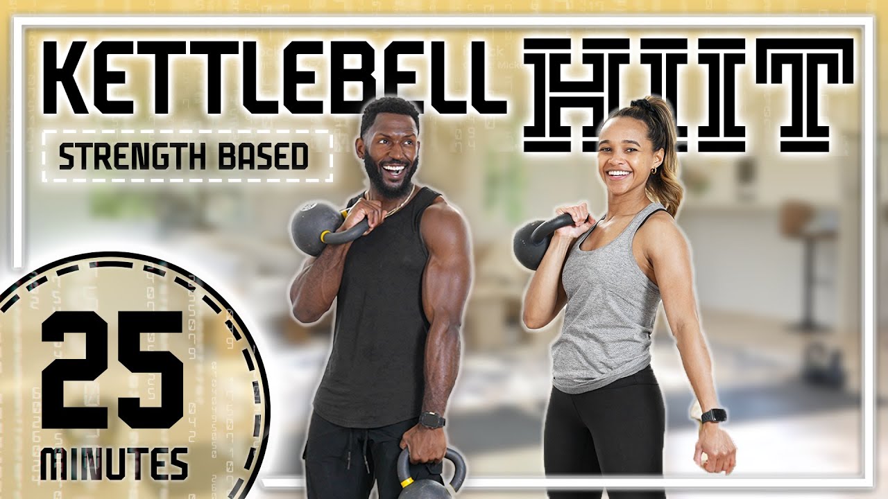 25 Minute Full Body Kettlebell HIIT Workout (Strength Based)