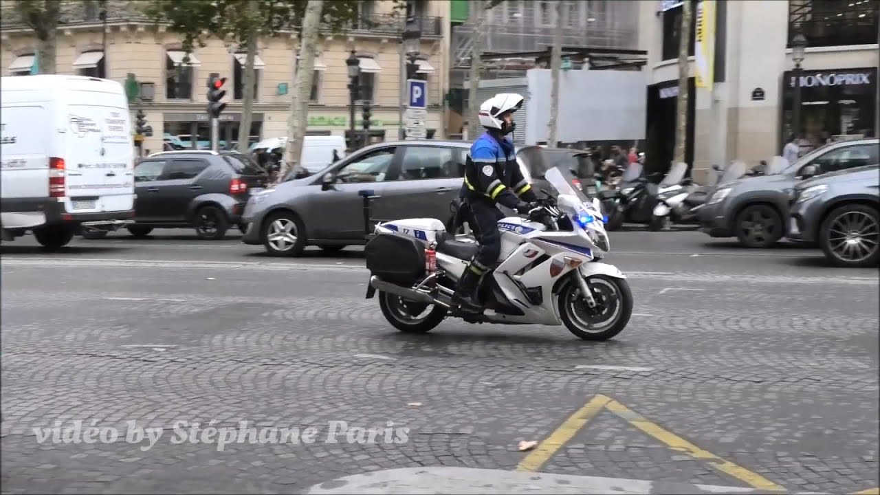 compilation / PARIS police motorcycle escorts