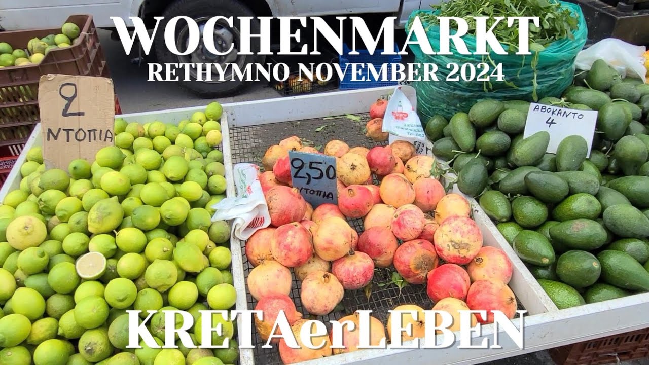 Wochenmarkt auf Kreta im Oktober