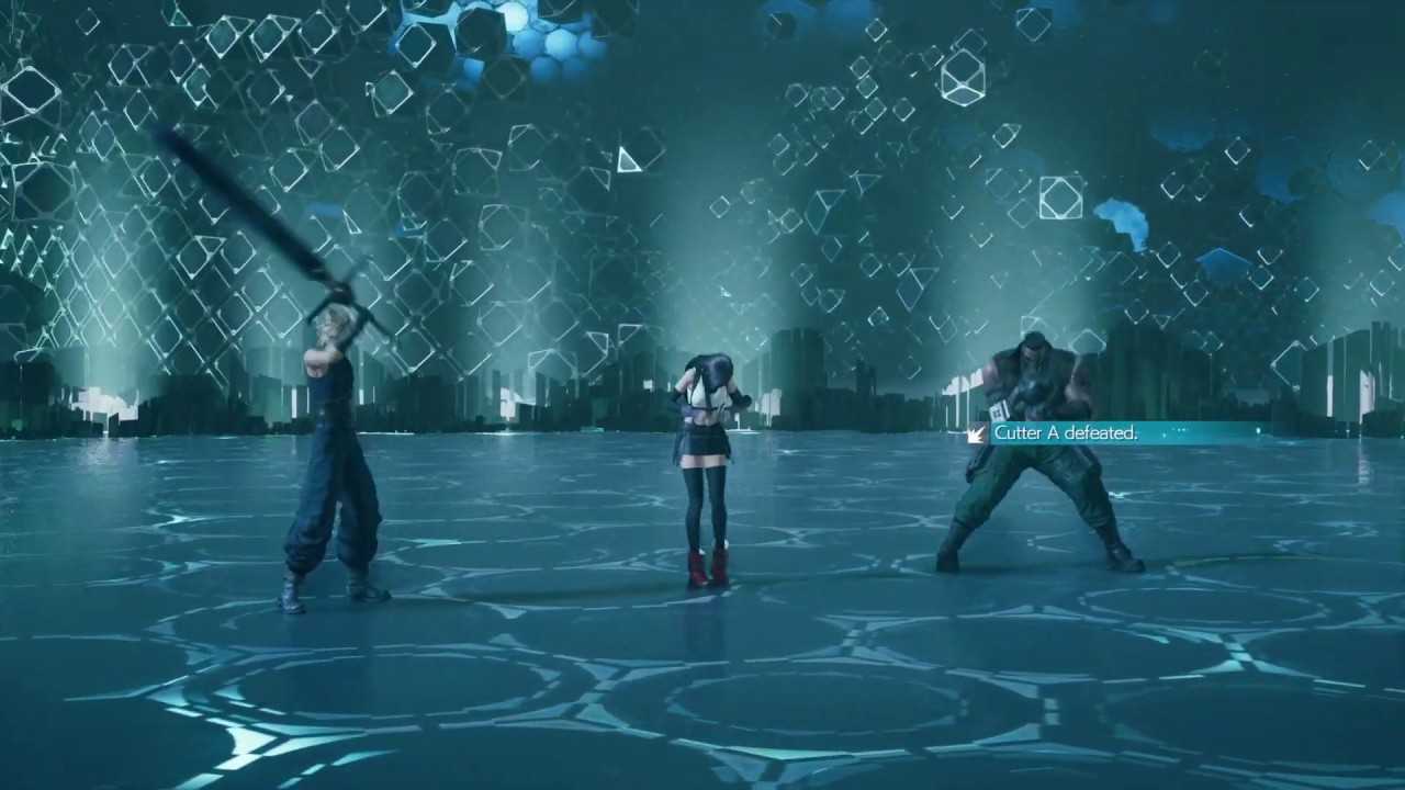 FINAL FANTASY VII Remake - Shinra Combat Simulator Ver 3.0.4: Three-Person Team vs. Mayor Is Best