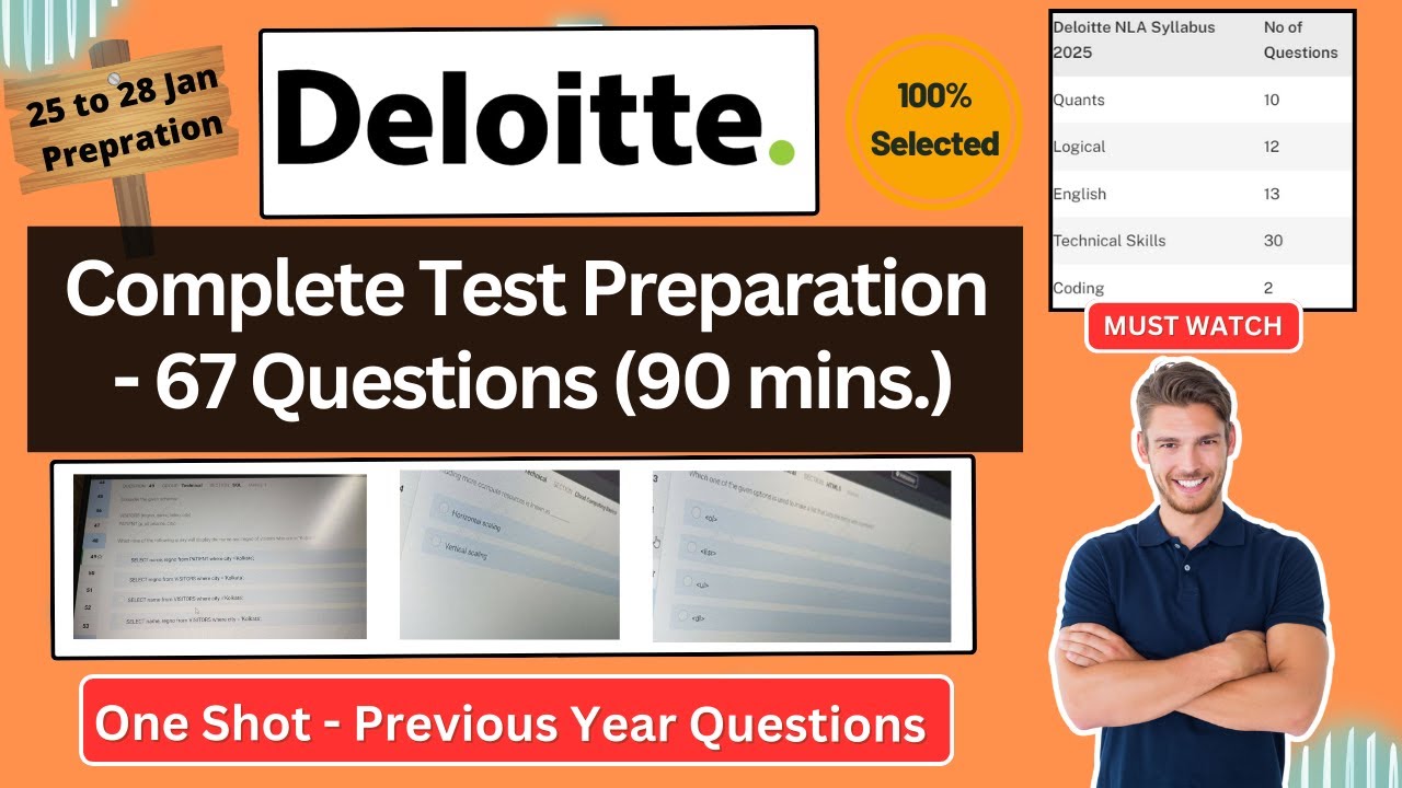 Deloitte Questions prepration for 25 to 28 Jan 2025 | Deloitte Previous Mock Test Paper Solving